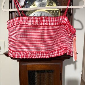 Target Red Gingham Crop Top